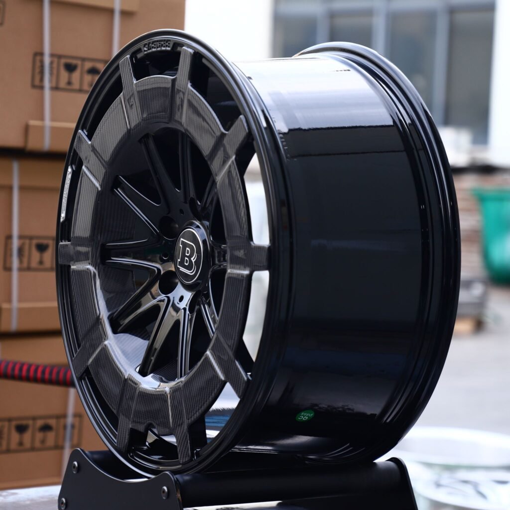 5x130 wheels – Custom Finish 10-Spoke Carbon Fibre (Brabus-Style), side view