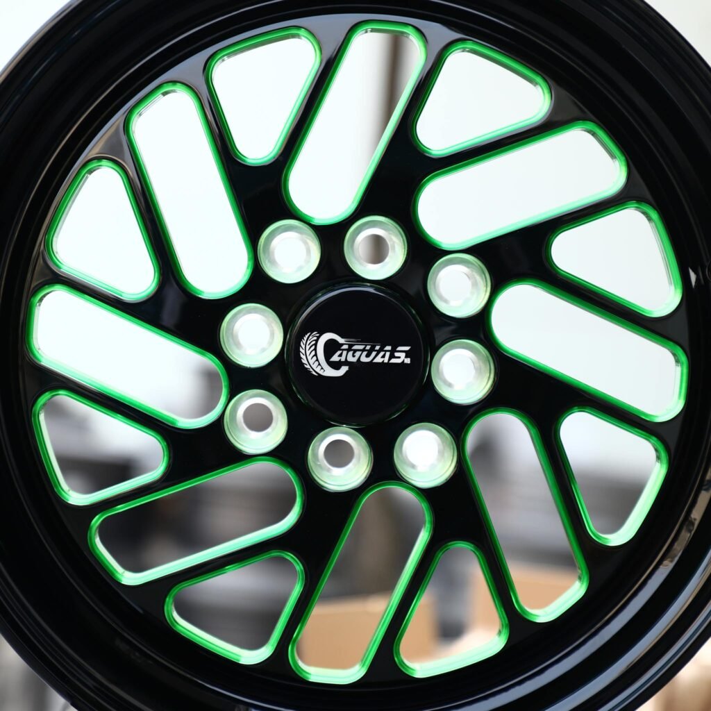 Ram 3500 wheels – Custom Finish 10-Spoke Mesh Deep Lip Mirror Milled, lip and barrel detail