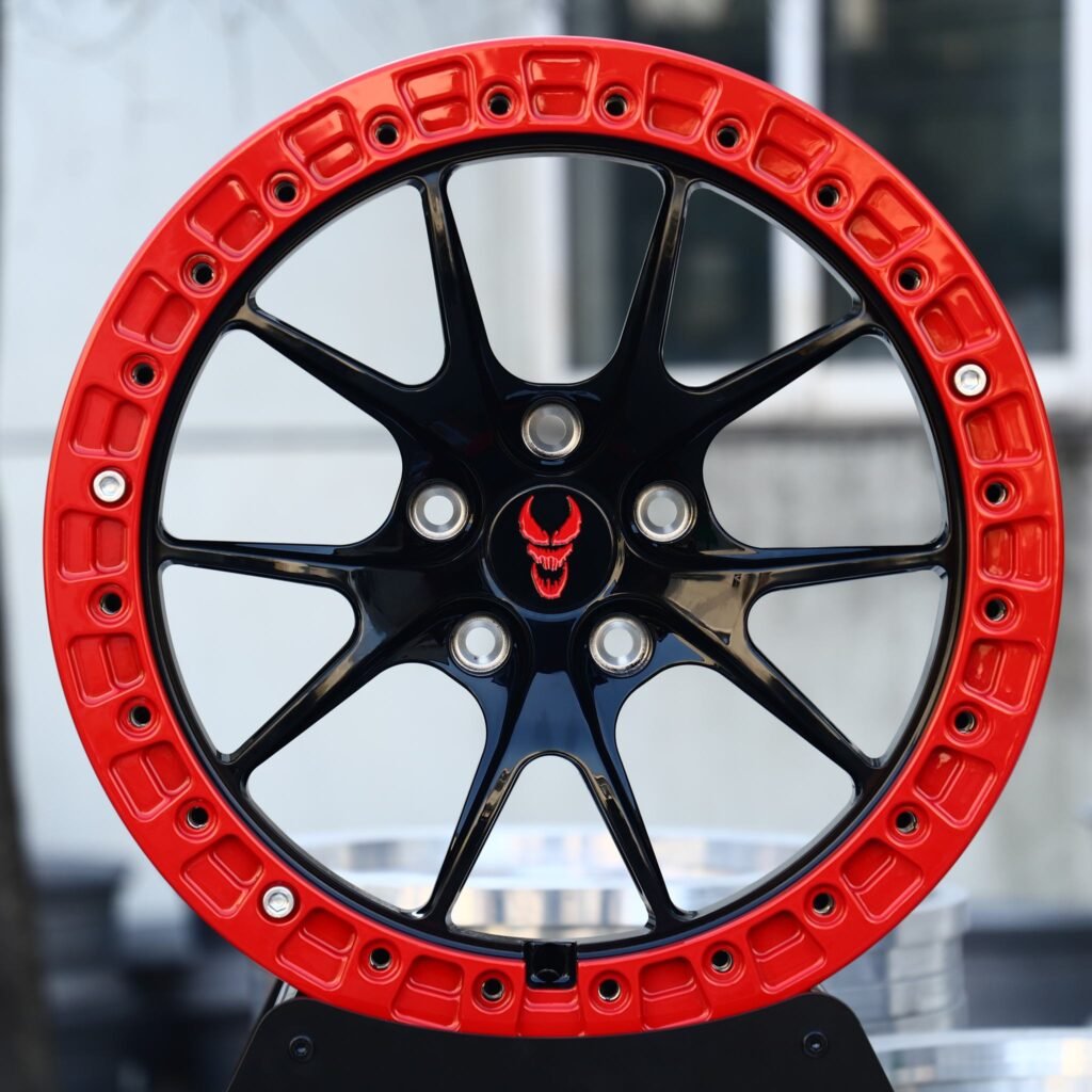 Ford Mustang / Chevrolet Corvette Drag Racing Beadlock Forged Wheels – Custom Finish 10-Spoke Mesh Drag Racing forged wheel