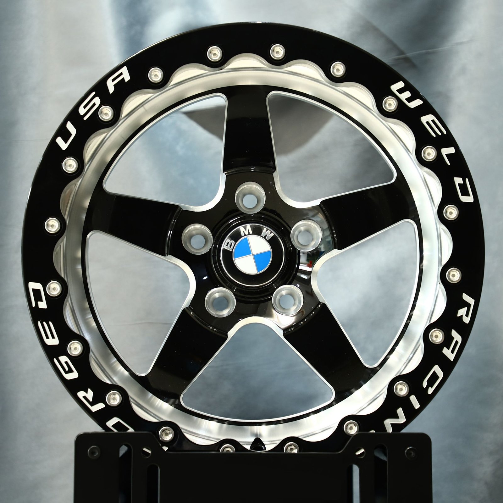 Chevrolet Camaro wheels – Custom Finish 10-Spoke Mesh Mirror Milled, front view