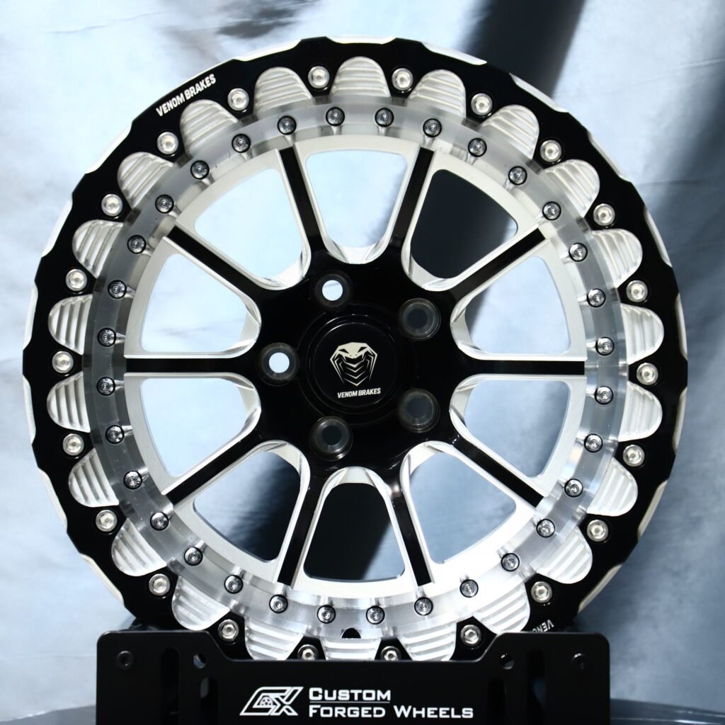 Ford Mustang wheels – 10-Spoke Mesh Mirror Milled, front view