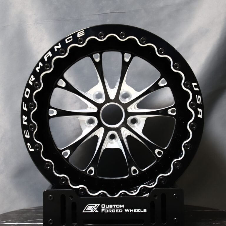 Ford Mustang wheels – 10-Spoke Mesh Mirror Milled, front view
