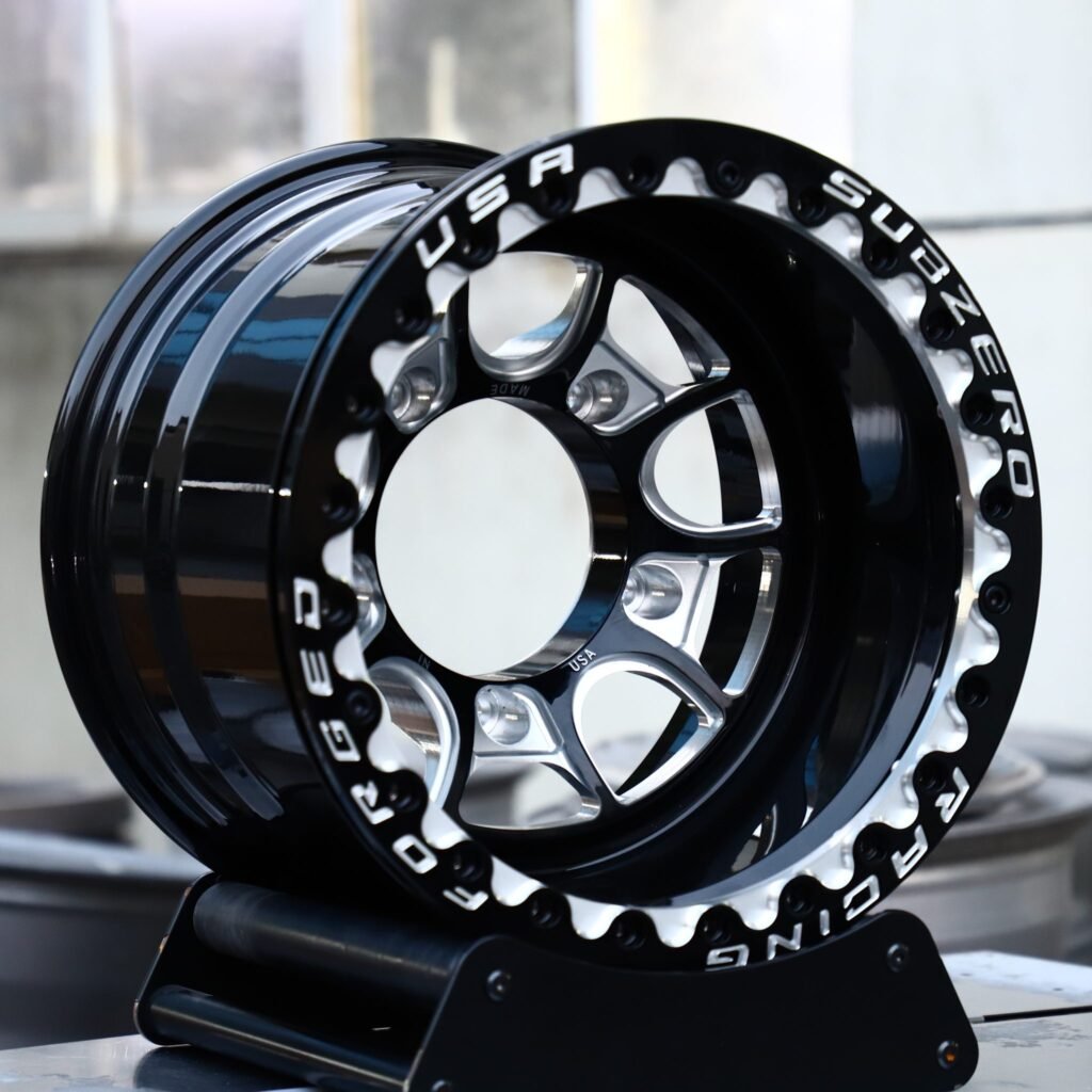 Chevrolet Corvette wheels – Custom Finish 10-Spoke Mesh Mirror Milled, angled view