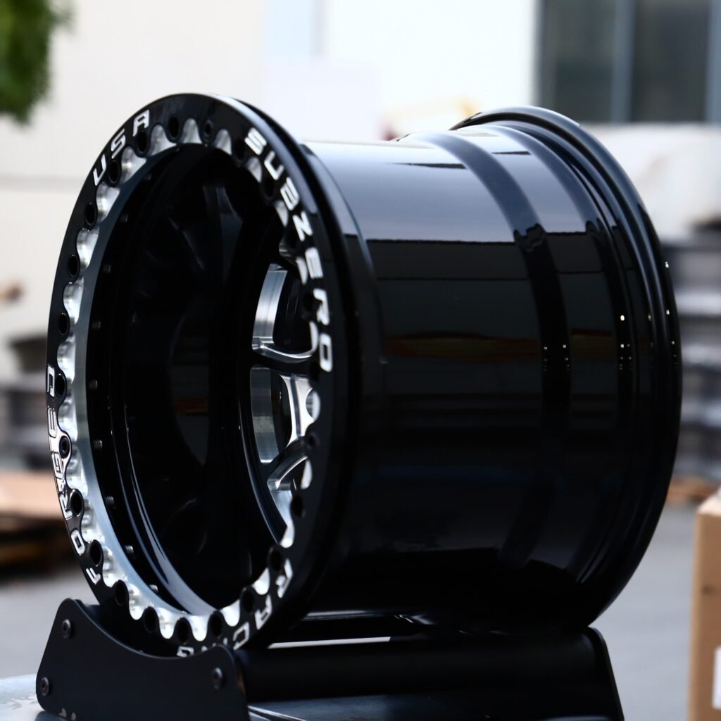 5x114.3 wheels – Custom Finish 10-Spoke Mesh Mirror Milled, side view