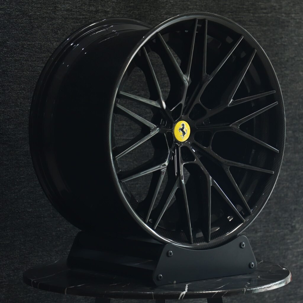 Custom Finish 10 Y-Spoke Carbon Fibre Forged Wheels - Ferrari 488 / Ferrari F8 Fitment (5-Lug) view 2