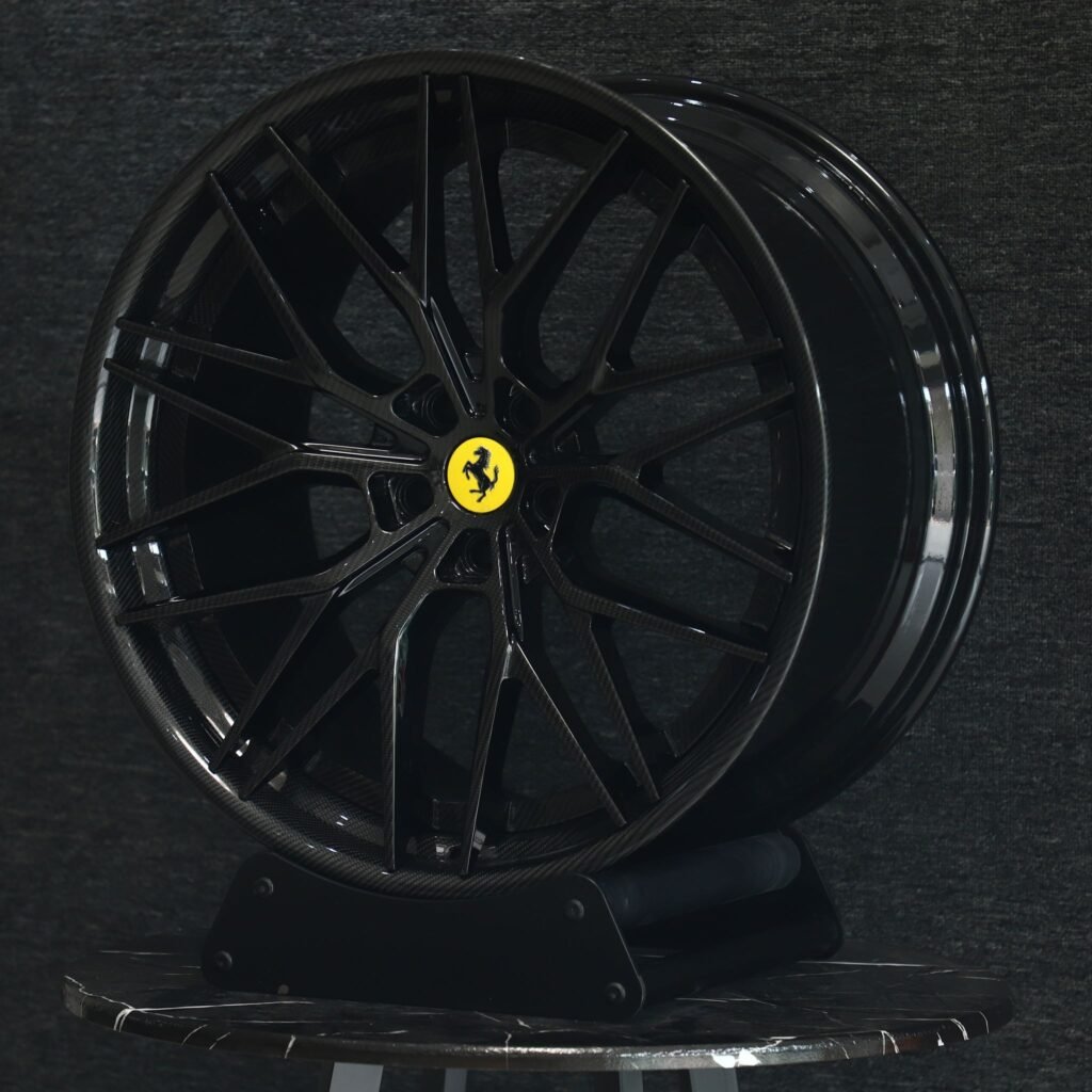 Custom Finish 10 Y-Spoke Carbon Fibre Forged Wheels - Ferrari 488 / Ferrari F8 Fitment (5-Lug) view 3
