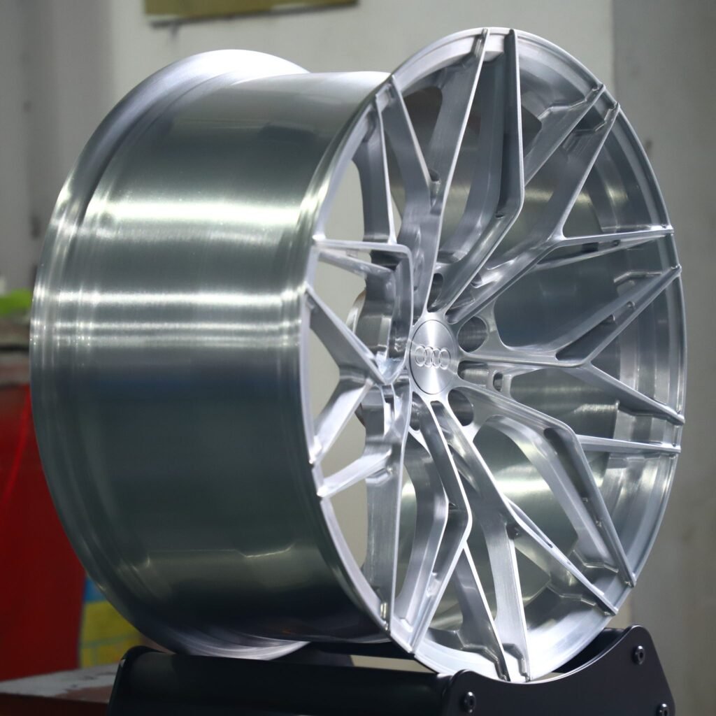 5x112 wheels – Custom Finish 10 Y-Spoke Side-Milled Mirror Milled, side view