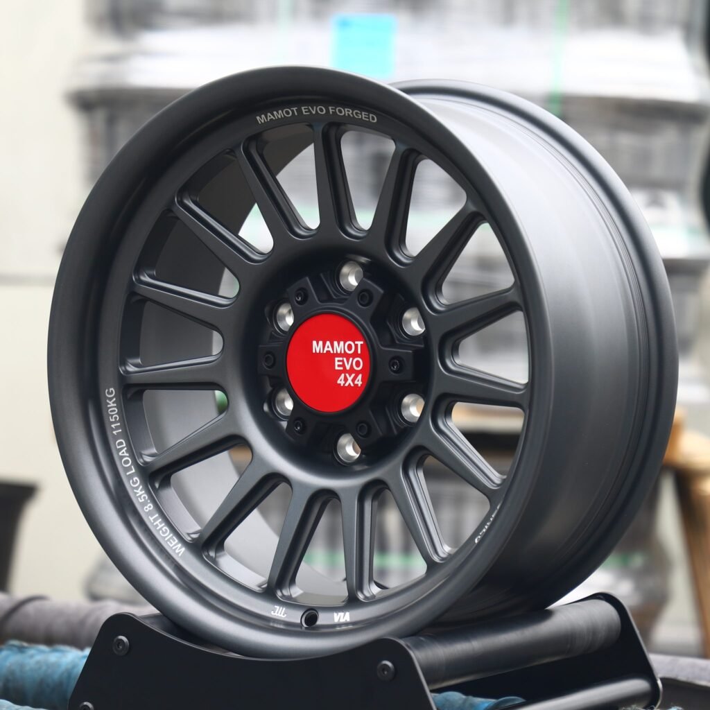 Toyota Tacoma wheels – Custom Finish 15-Spoke Deep Lip, angled view