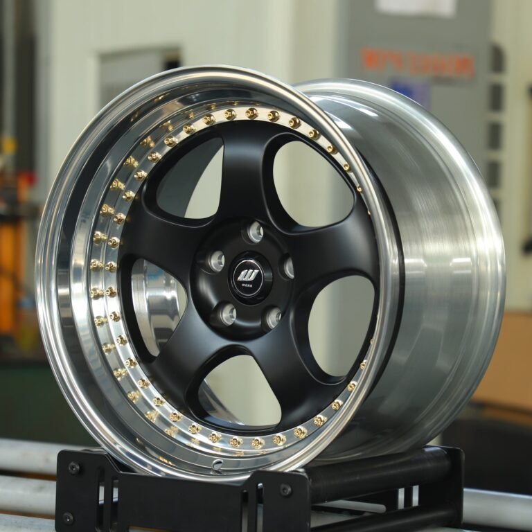Audi A6 wheels – Custom Finish 2-Piece 5-Spoke Deep Lip, front view