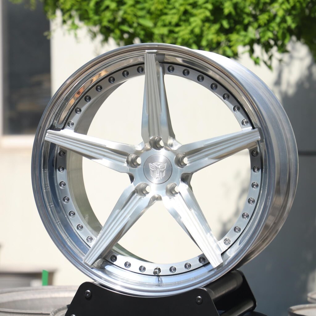 Custom Finish 2-Piece 5-Spoke Forged Wheels - Audi A6 / BMW 5 Series Fitment (5-Lug) view 2