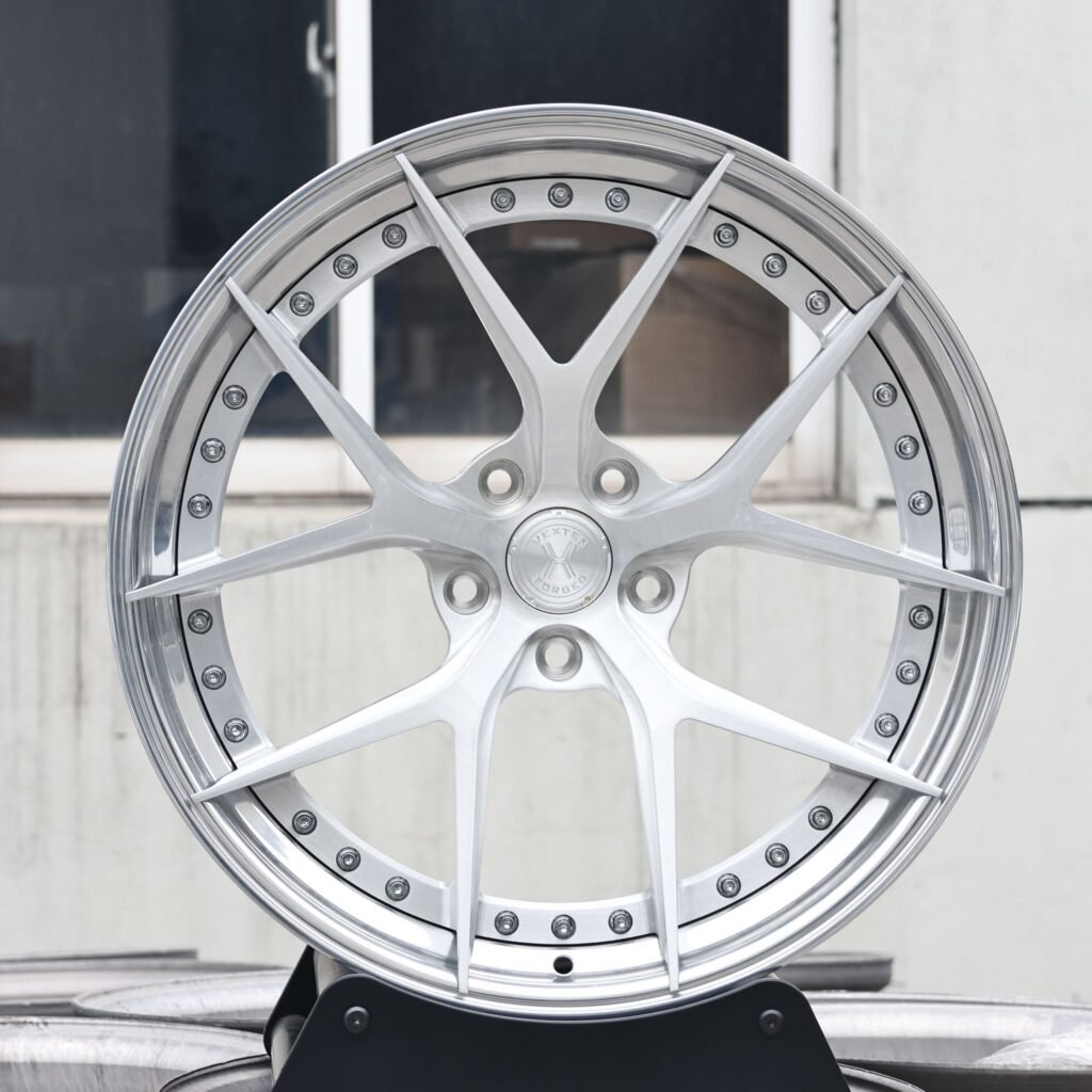 Custom Finish 2-Piece 5 Y-Spoke Brushed Forged Wheels – Audi A6 / BMW 5 Series Fitment (5-Lug)