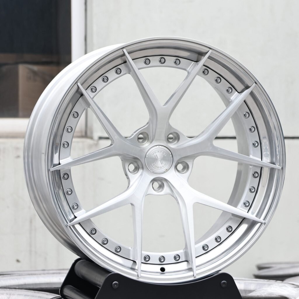 Custom Finish 2-Piece 5 Y-Spoke Brushed Forged Wheels - Audi A6 / BMW 5 Series Fitment (5-Lug) view 2