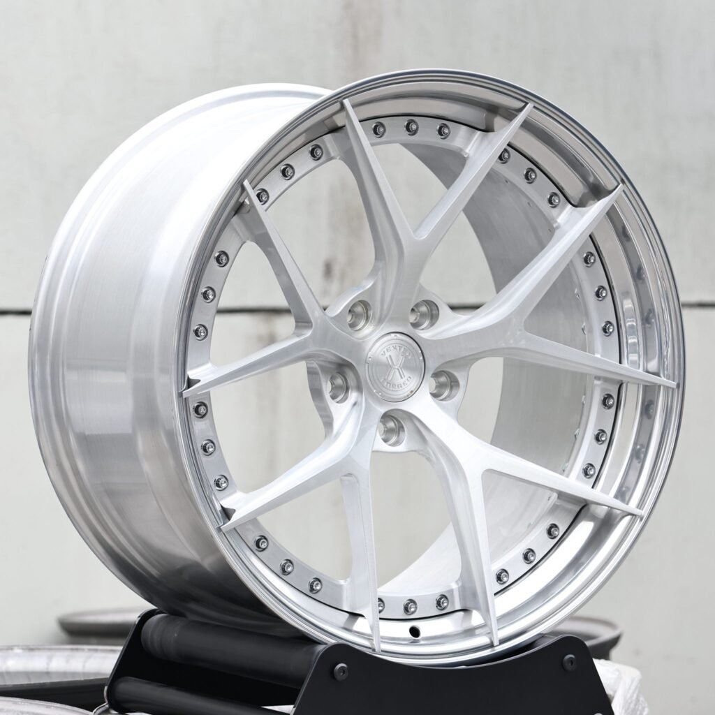 Custom Finish 2-Piece 5 Y-Spoke Brushed Forged Wheels - Audi A6 / BMW 5 Series Fitment (5-Lug) view 3