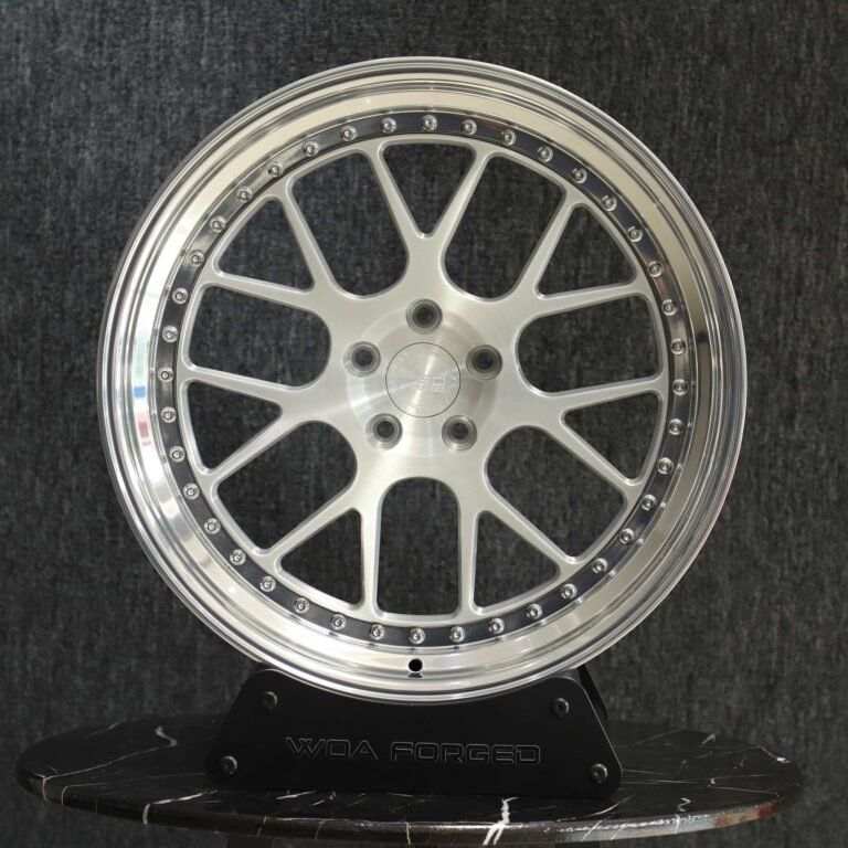 Audi A6 wheels – Custom Finish 2-Piece 7 Y-Spoke Brushed Deep Lip, front view