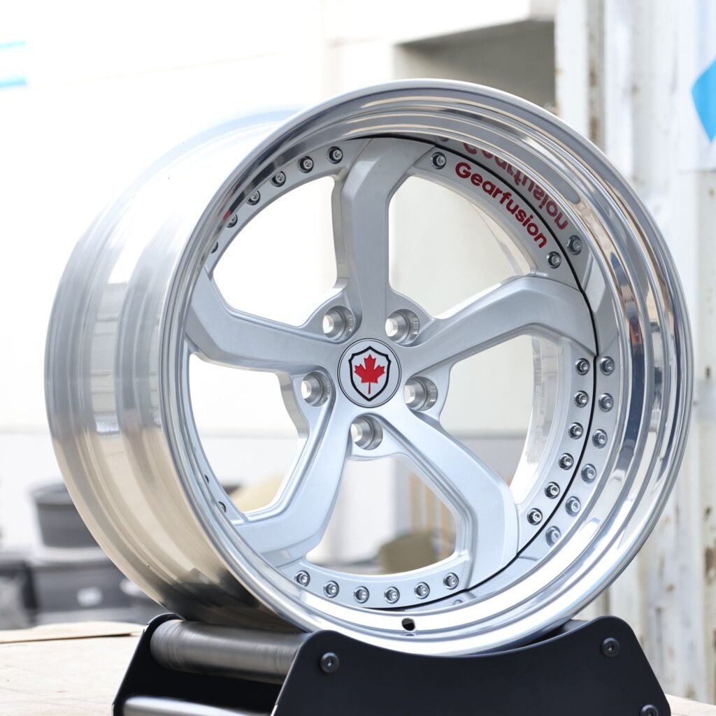 Custom Finish 2-Piece Deep Lip Directional Forged Wheels - Audi A6 / BMW 5 Series Fitment (5-Lug) view 3
