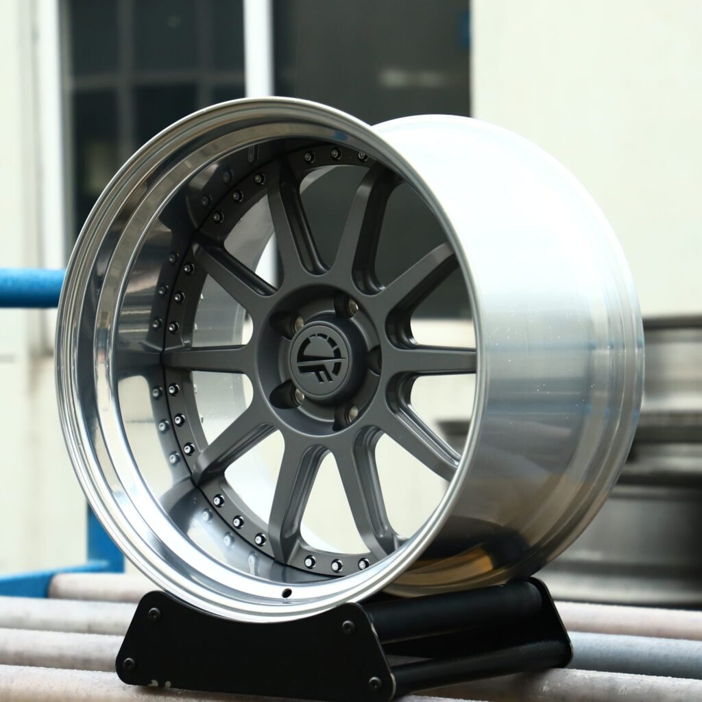 BMW 5 Series wheels – Custom Finish 2-Piece Deep Lip, angled view
