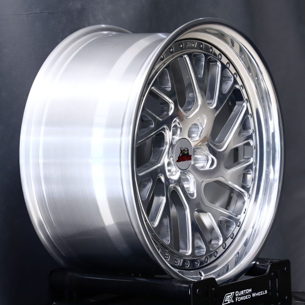 5x115 wheels – Custom Finish 2-Piece Deep Lip Mirror Polished (Dodge OEM-Style), side view