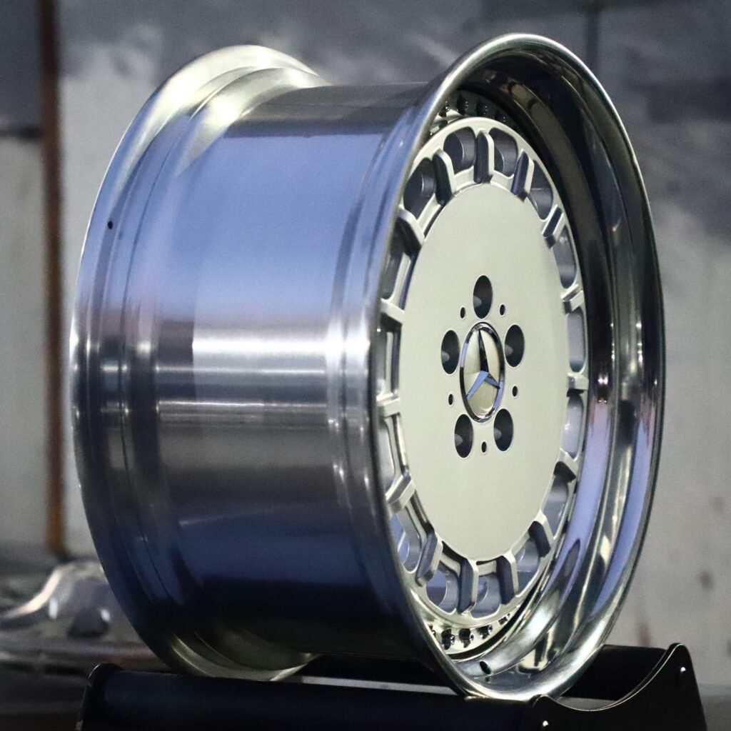 5x112 wheels – Custom Finish 2-Piece Full-Face Mirror Polished, side view