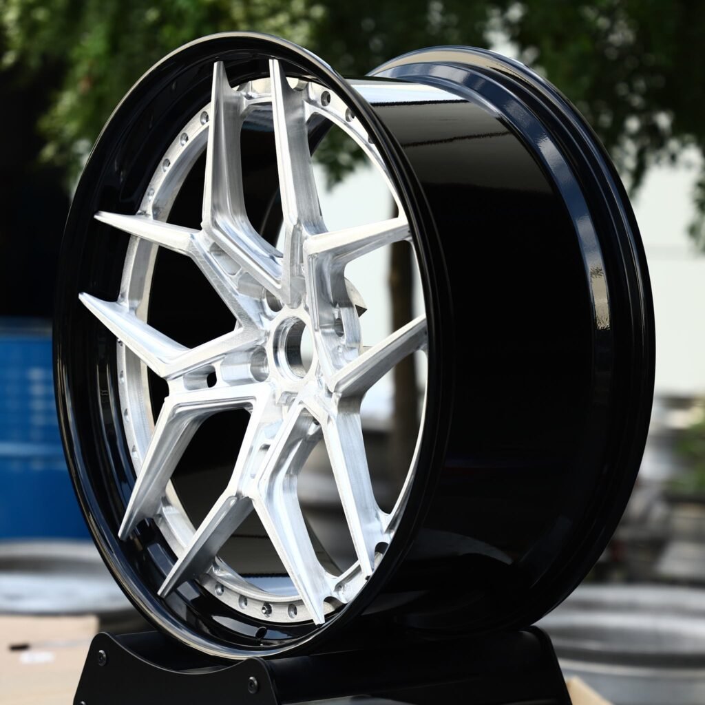 5x112 wheels – Custom Finish 2-Piece Petal Brushed, side view