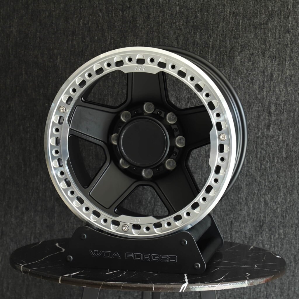 Custom Finish 5-Spoke Beadlock Forged Wheels - Ram 2500 / Chevrolet Silverado 2500HD Fitment (8-Lug) view 2