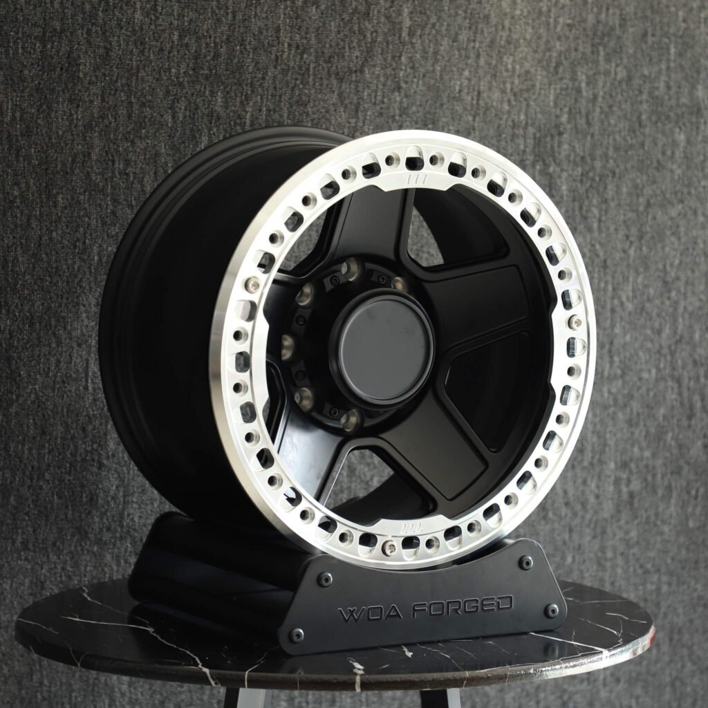 Custom Finish 5-Spoke Beadlock Forged Wheels - Ram 2500 / Chevrolet Silverado 2500HD Fitment (8-Lug) view 3