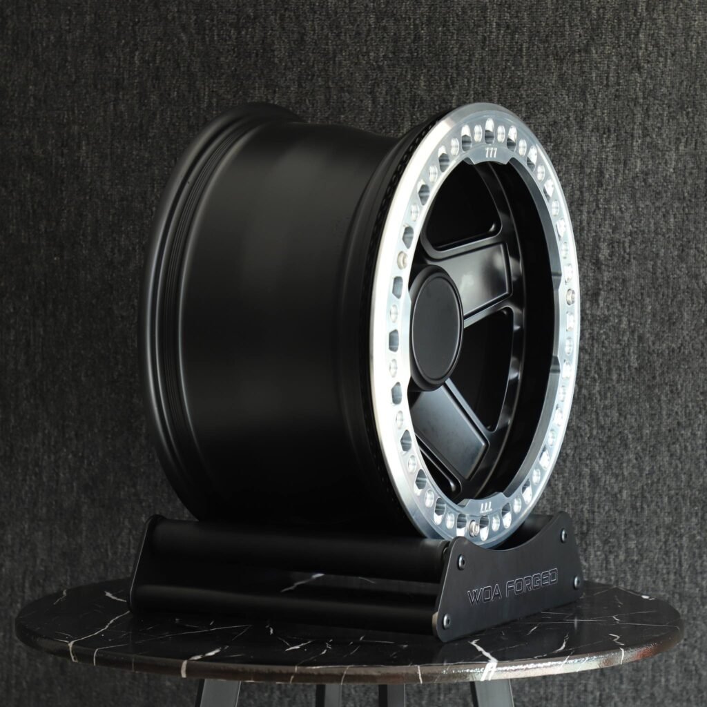 Custom Finish 5-Spoke Beadlock Forged Wheels - Ram 2500 / Chevrolet Silverado 2500HD Fitment (8-Lug) view 4
