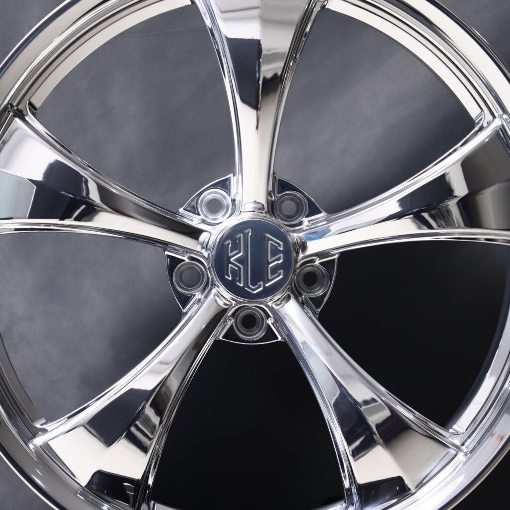 BMW M4 F82 wheels – Custom Finish 5-Spoke Deep Lip Directional Milled Mirror Polished, lip and barrel detail