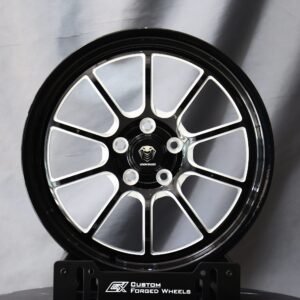 Ford Mustang / Chevrolet Corvette Drag Racing Beadlock Forged Wheels – Custom Finish 5-Spoke Deep Lip Mirror Milled