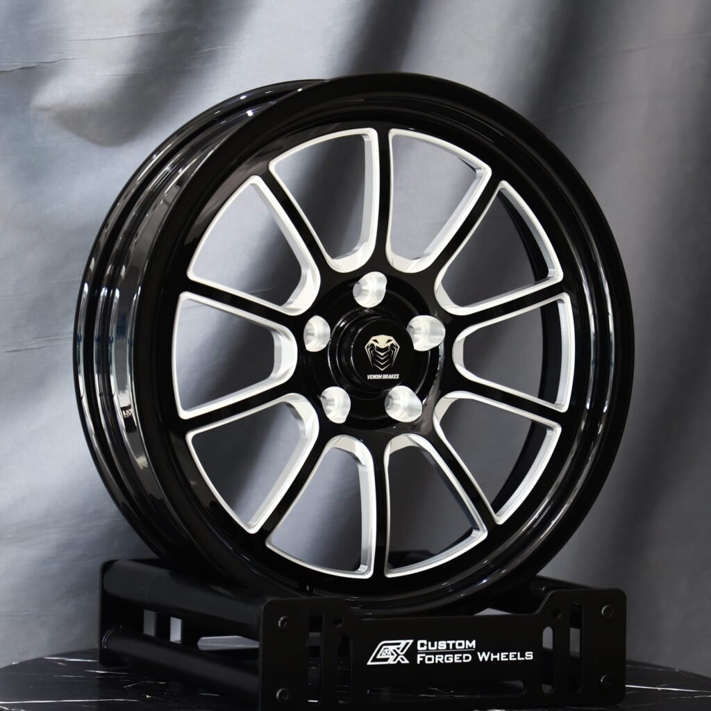 Chevrolet Corvette wheels – Custom Finish 5-Spoke Deep Lip Mirror Milled, angled view