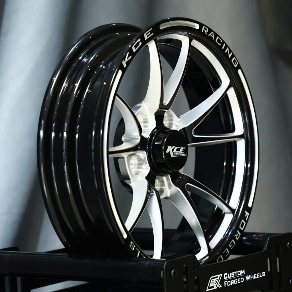 5x114.3 wheels – Custom Finish 5-Spoke Mirror Milled, side view