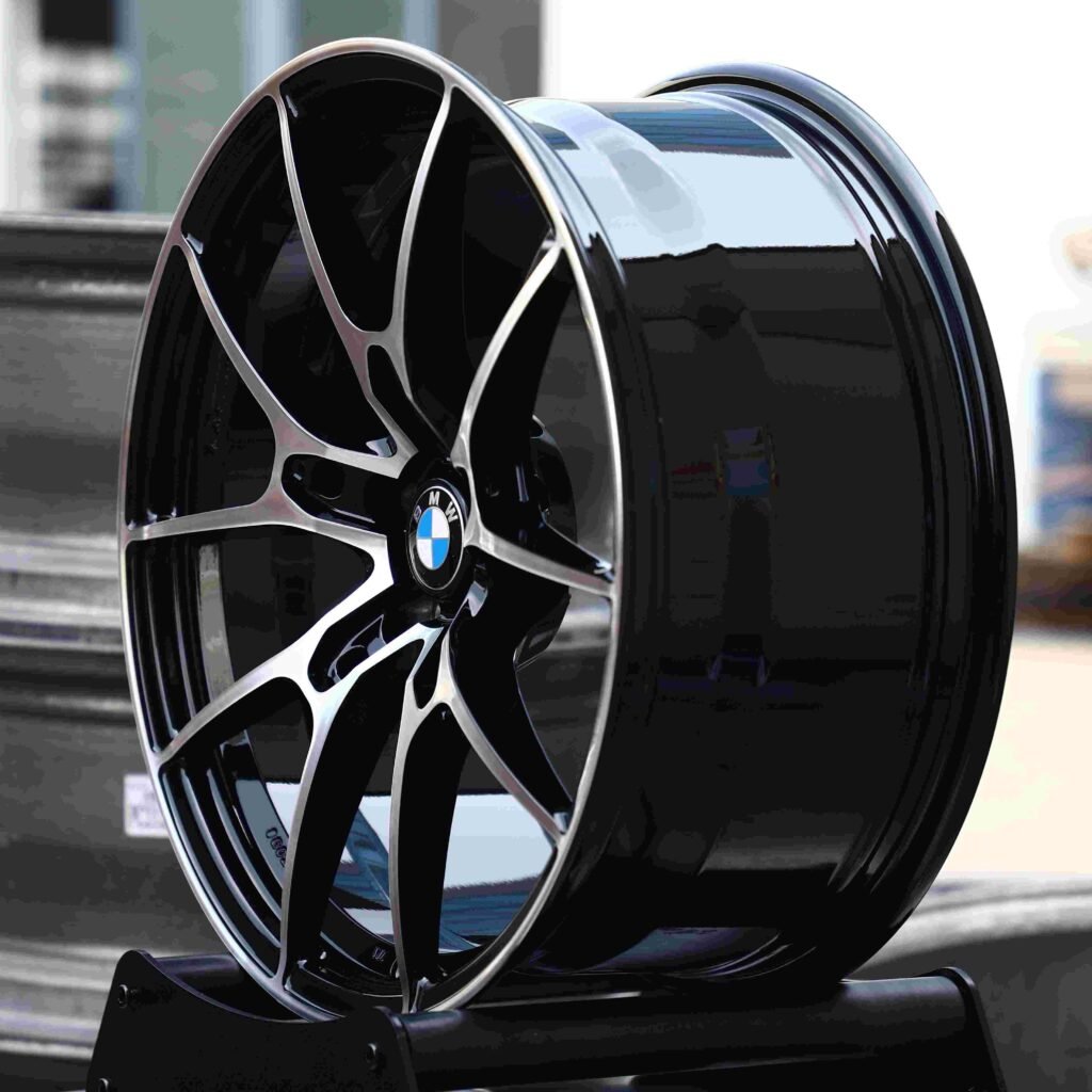 5x112 wheels – Custom Finish 5 Y-Spoke Machined Face (BMW OEM-Style), side view