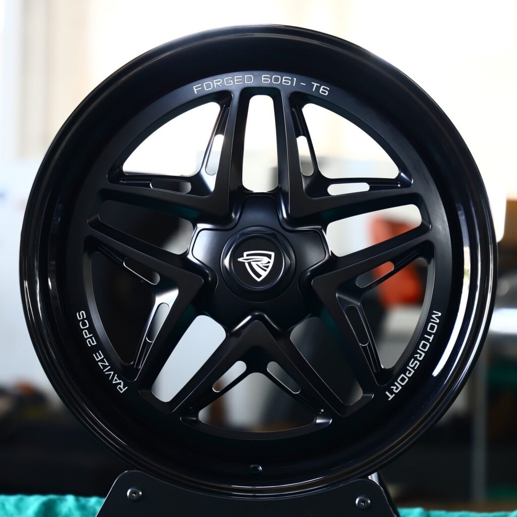 Jeep Wrangler wheels – Custom Finish 5 Y-Spoke Side-Milled Mirror Milled, front view