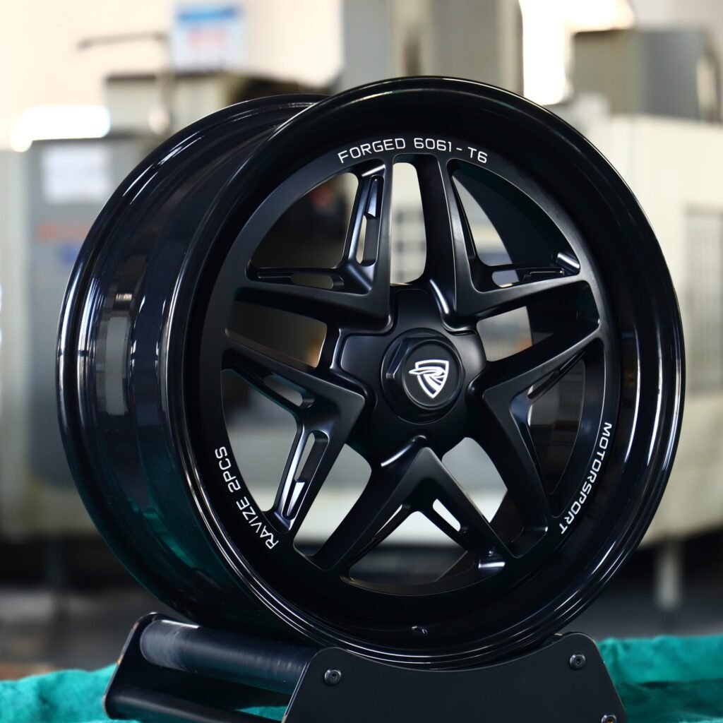 Toyota Land Cruiser wheels – Custom Finish 5 Y-Spoke Side-Milled Mirror Milled, angled view
