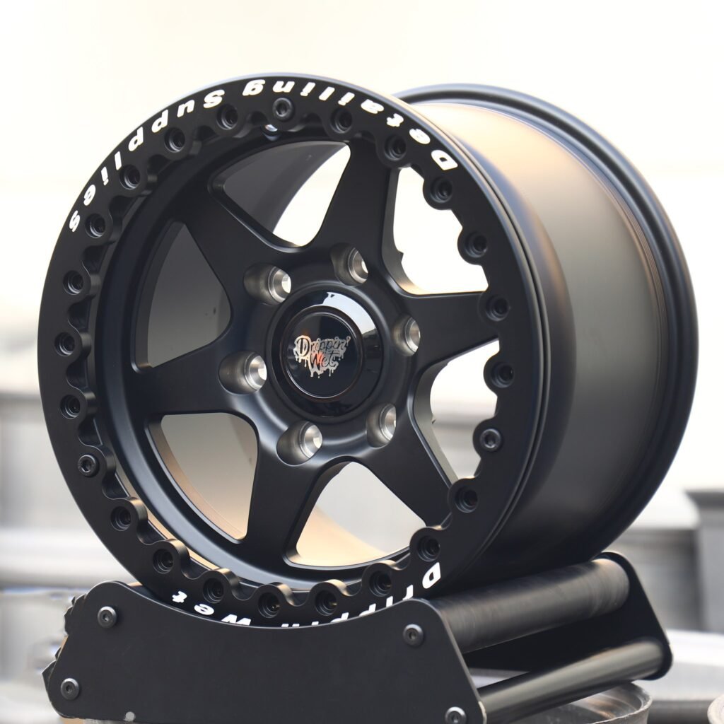 6x139.7 wheels – Custom Finish 6-Spoke Racing, side view