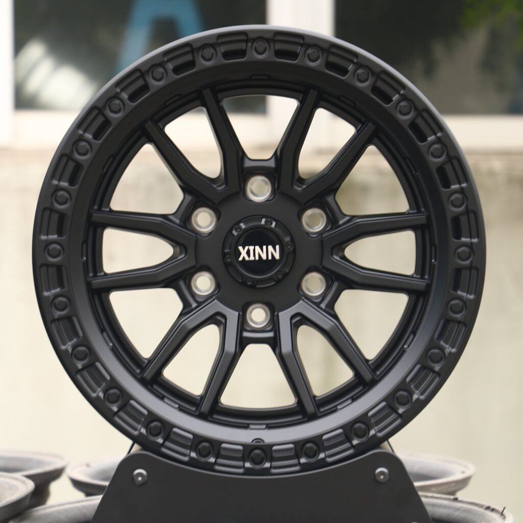 Toyota 4Runner wheels – Custom Finish 6 V-Spoke Exposed Bolt Detail, front view
