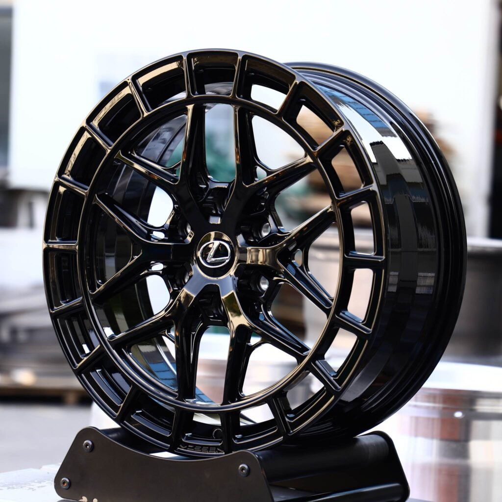 Lexus LX470 wheels – Custom Finish 6 Y-Spoke Double-Ring Side-Milled Mirror Milled (Lexus OEM-Style), angled view