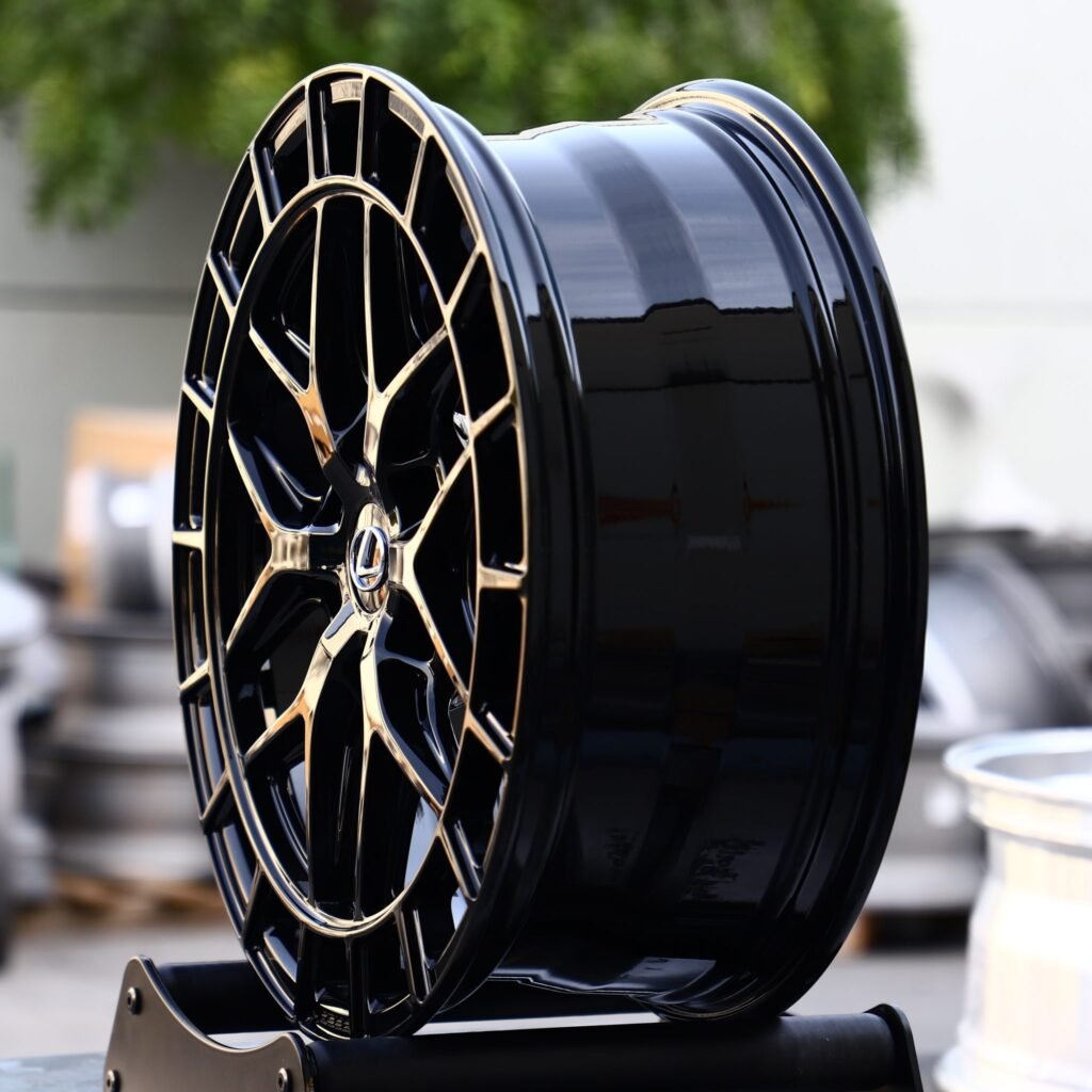 5x150 wheels – Custom Finish 6 Y-Spoke Double-Ring Side-Milled Mirror Milled (Lexus OEM-Style), side view