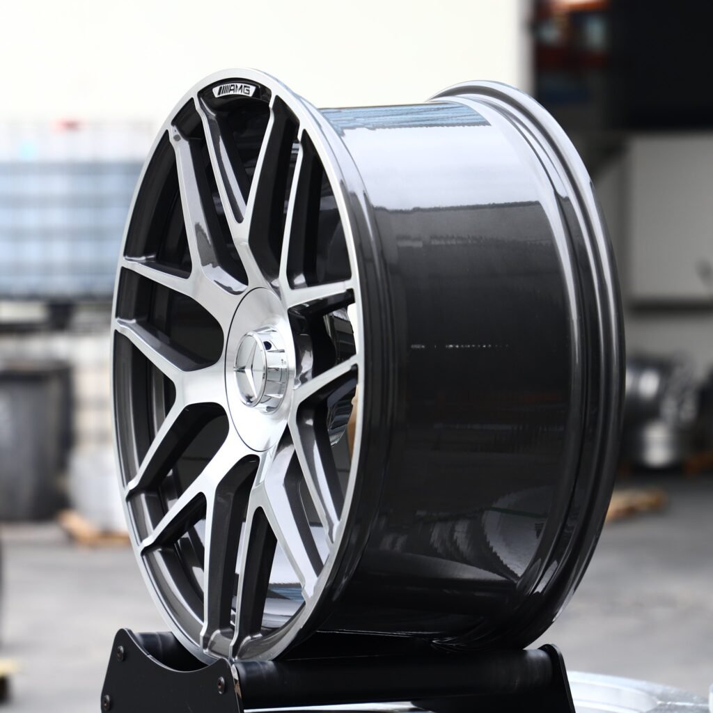 5x112 wheels – Custom Finish 7 Y-Spoke Machined Face (Mercedes-Benz OEM-Style), side view