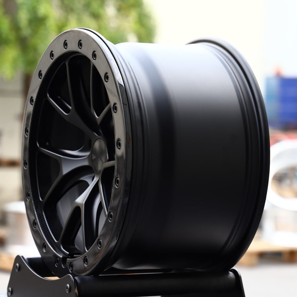 5x130 wheels – Custom Finish Carbon Fibre, side view