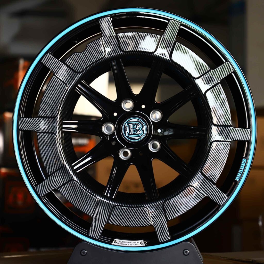 Mercedes-Benz E-Class wheels – Custom Finish Carbon Fibre, front view