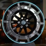 Brabus-Style Black / Carbon 10 Split-Spoke Teal-Ring Forged Wheels – Mercedes-Benz E-Class / S-Class Fitment (5-Lug)