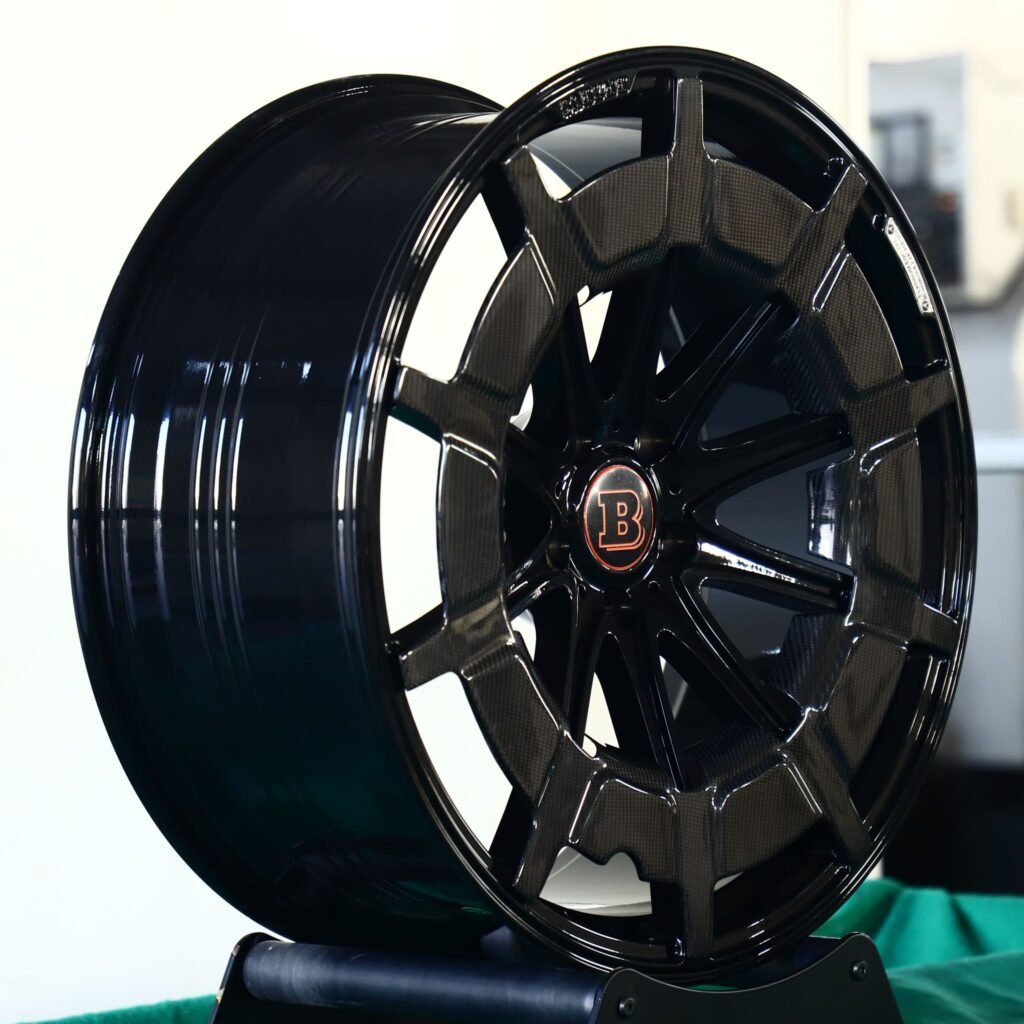 5x130 wheels – Custom Finish Carbon Fibre (Brabus-Style), side view