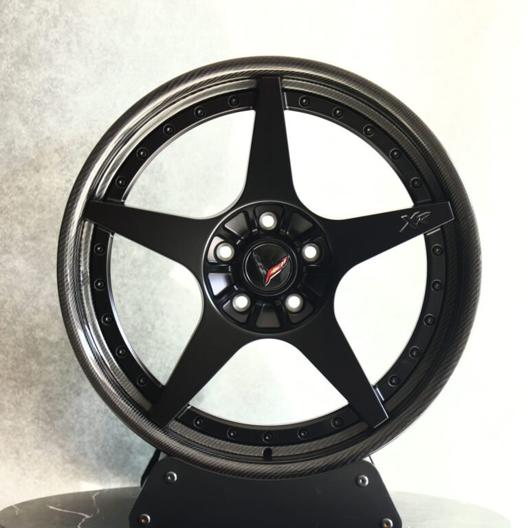Chevrolet Corvette wheels – Custom Finish Deep Lip Carbon Fibre, front view