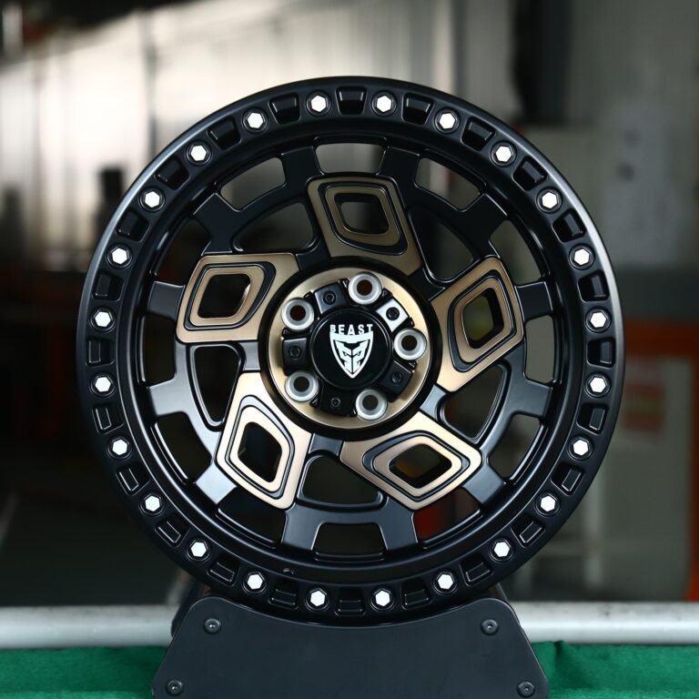 Toyota 4Runner wheels – Custom Finish Deep Lip Exposed Bolt Detail, front view