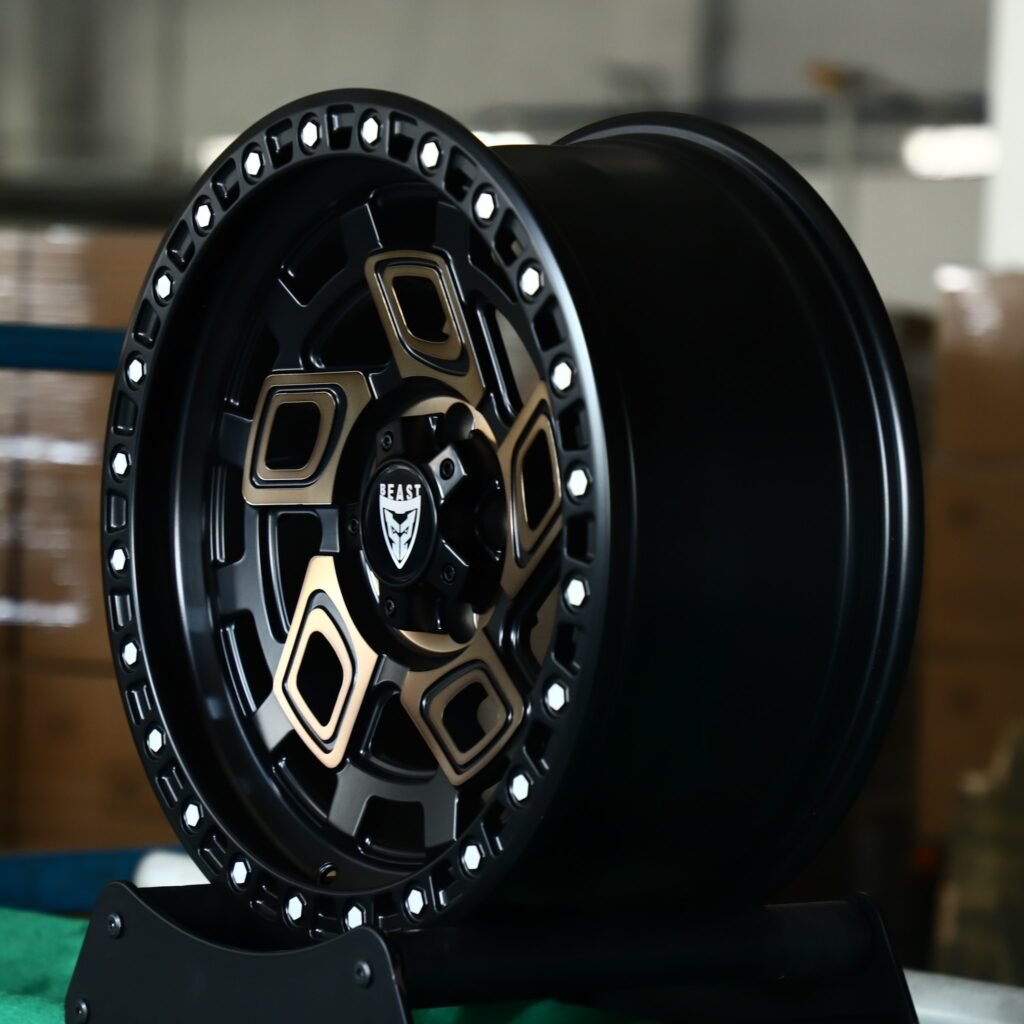 6x139.7 wheels – Custom Finish Deep Lip Exposed Bolt Detail, side view