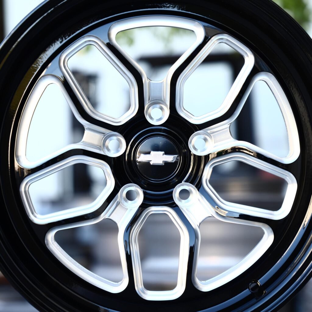 Toyota Tacoma wheels – Custom Finish Deep Lip Mirror Milled, lip and barrel detail