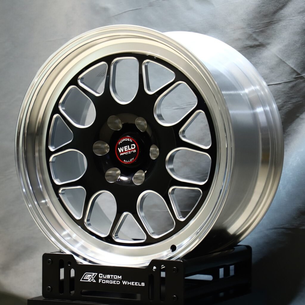 Chevrolet Silverado wheels – Custom Finish Deep Lip Mirror Milled, angled view