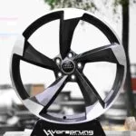 Audi A4 / A6 Forged Wheels – Black / Machined Swirl 5-Blade
