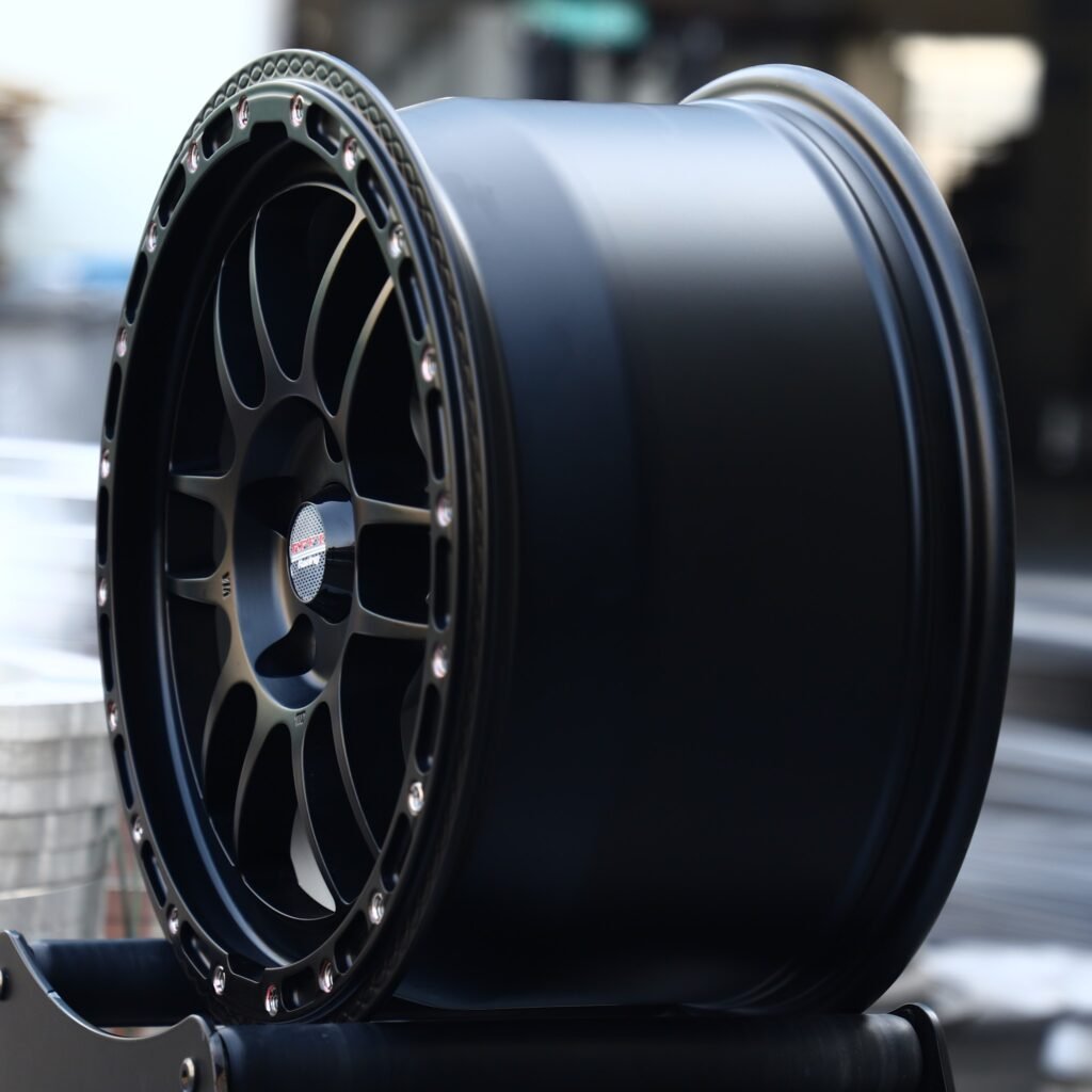 5x127 wheels – Custom Finish Double 6-Spoke Mirror Milled, side view
