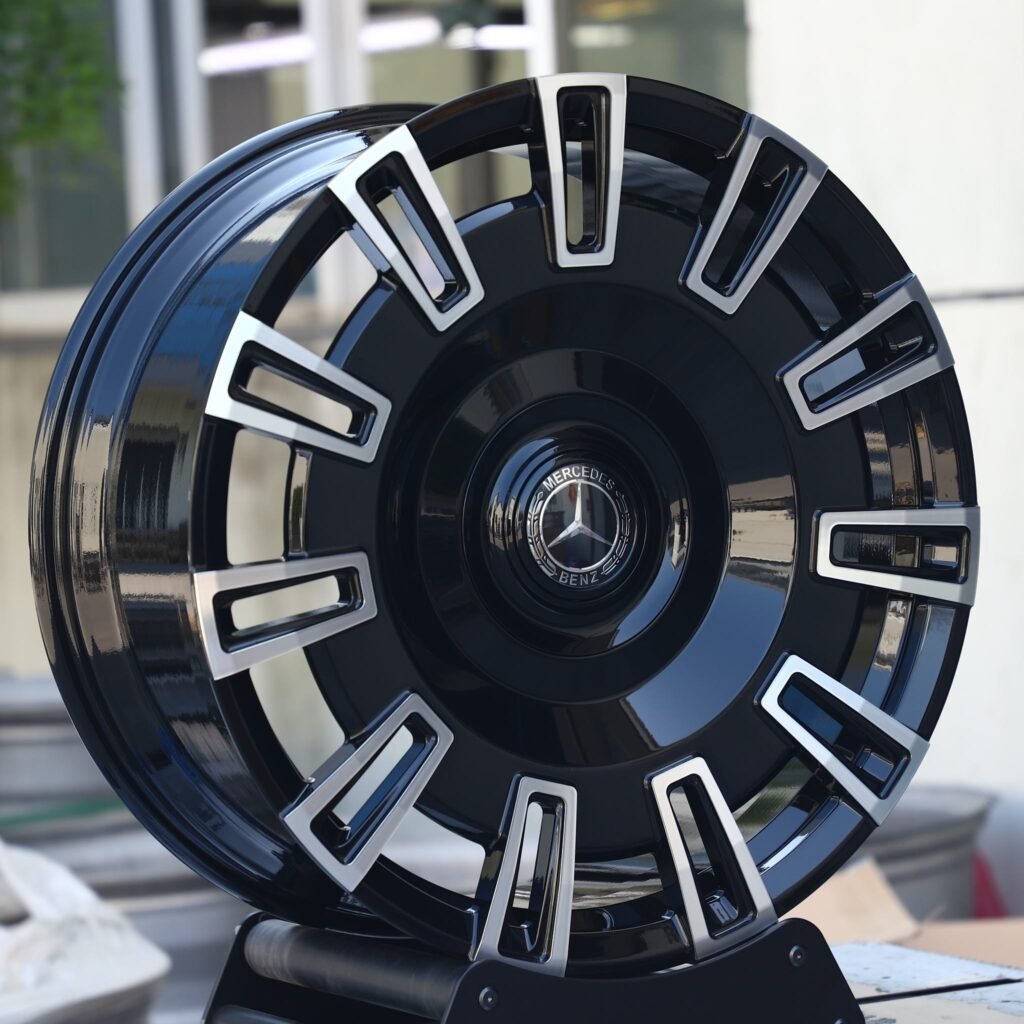 5x112 wheels – Custom Finish Full-Face Machined Face, side view